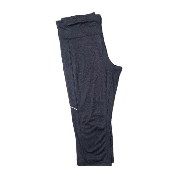 Xersion Black Gray Activewear Pants XL Side Pockets Reflective Strips - Picture 2 of 8
